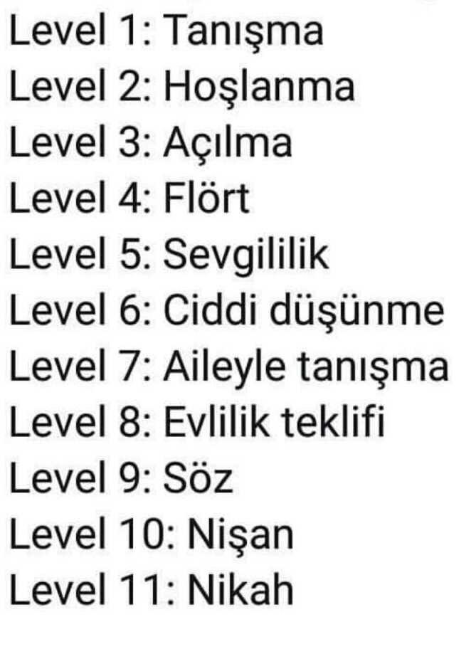 Bir ilişkide en çok kaçıncı levele geldiniz?