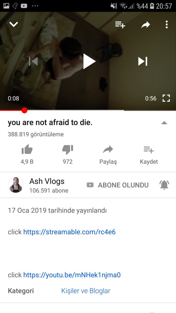 Youtubede ash vlogs adlı kanaldan haberi olan var mı çok acayip videolar var ve açıklamasındaki linkler korkunç?