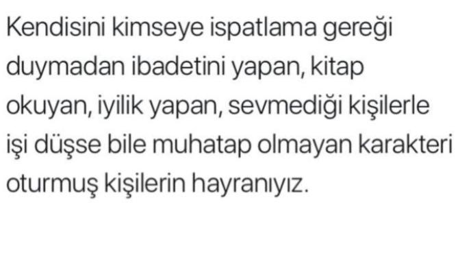 Hangi özelliklere sahip insanlara hayransınız?
