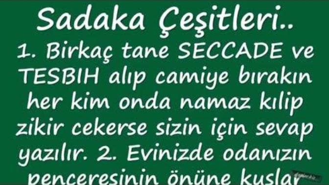 Sadaka verirmisin severmisiniz?