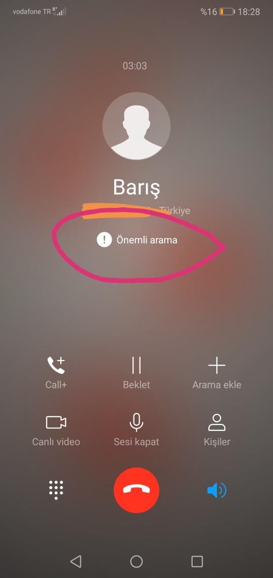Önemli arama yazısı ne demek?