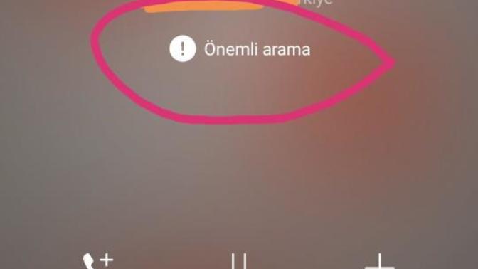 Önemli arama yazısı ne demek?