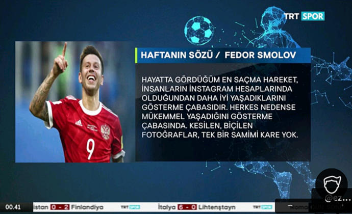 Smolov'un dediği gibi İnstagram'daki paylaşımların samimiyetsiz olduğuna katılıyor muyuz?