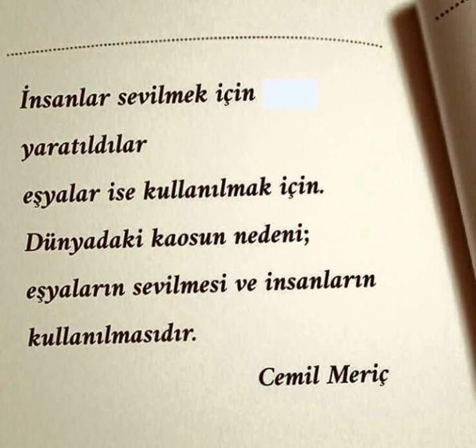 Eşyalar mıdır sizi mutlu eden yoksa insanlar mı?