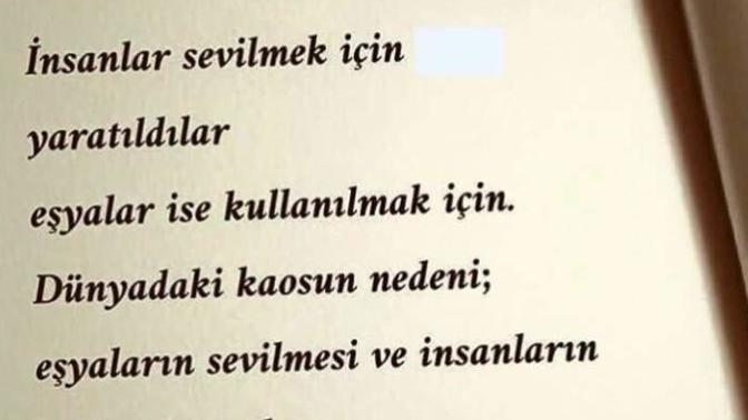 Eşyalar mıdır sizi mutlu eden yoksa insanlar mı?