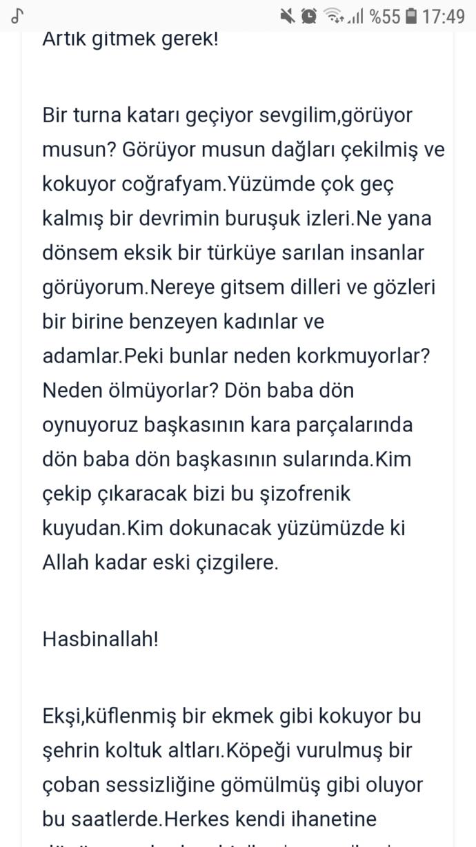 Artık gitmek gerek?