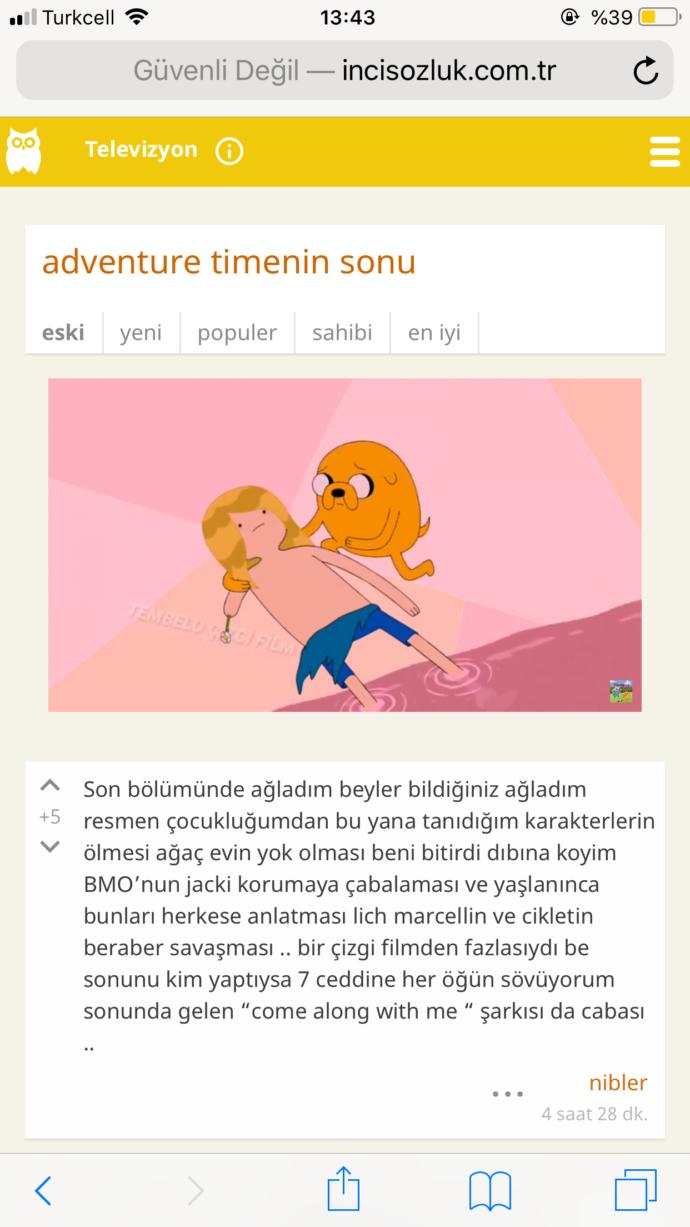 Adventure Time'ı izleyen var mı?