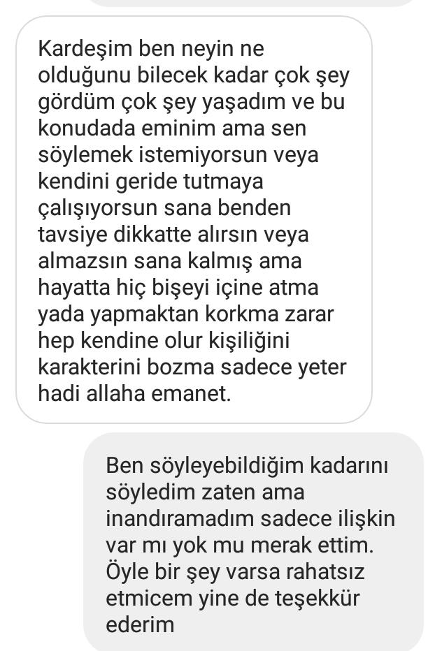 Birinin sevgilisi var mi yok mu diye merak ediyordum sahte hesap acip kiza mesaj attim çocukla aramızda aşağıdaki konuşma oldu?