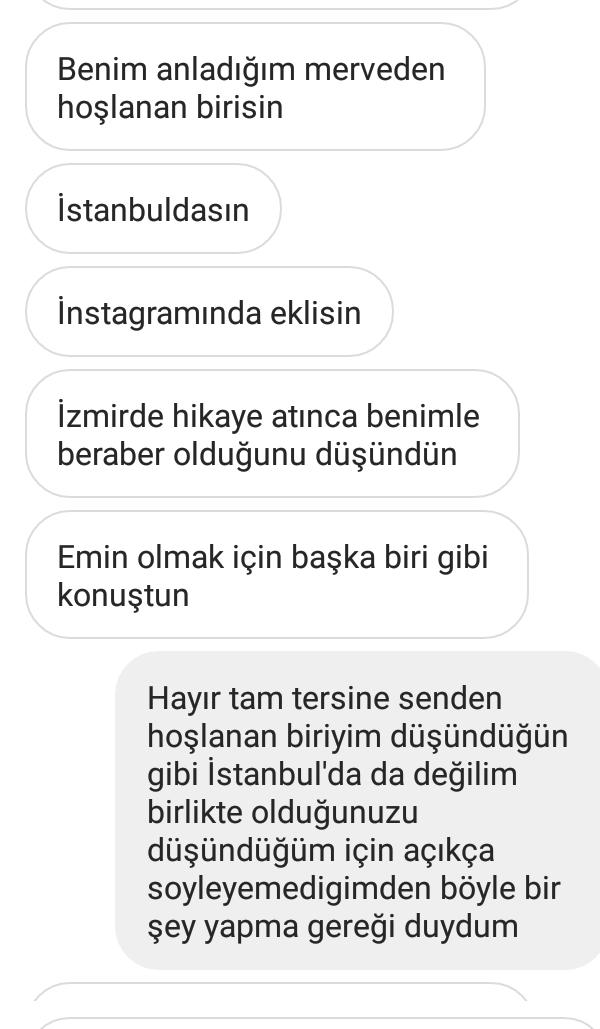 Birinin sevgilisi var mi yok mu diye merak ediyordum sahte hesap acip kiza mesaj attim çocukla aramızda aşağıdaki konuşma oldu?