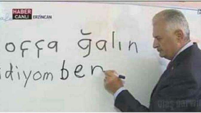 Binali yıldırım neden yazı yazmayı bilmiyor?