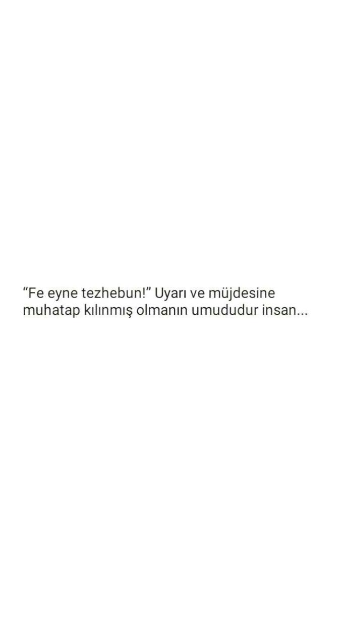 Fe eyne tezhebun ne demek?