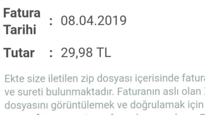 Koçtaş e-fatura'da yazan ücret nedir?