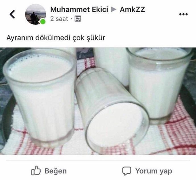 Arkadaşlar ayranı nasıl dökülmedi😂?