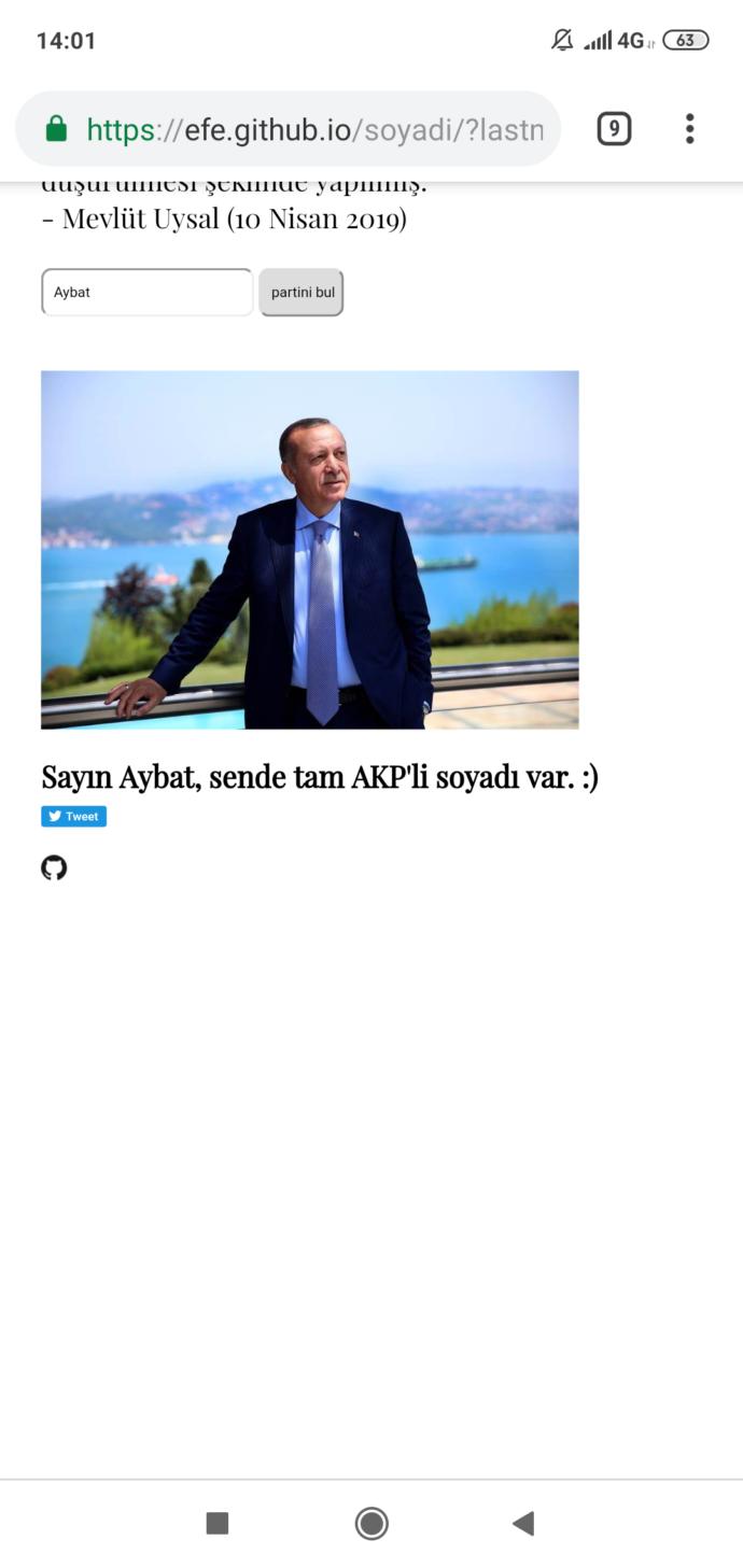 Soyadına göre hangi partilisin?