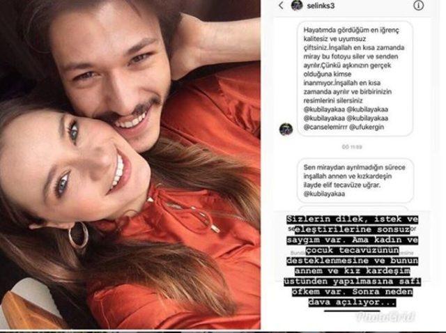 Kubilay Aka ve Miray Daner çiftine iğrenç mesaj! Beğenmediğiniz ünlü bir çifte hakaret etmek hangi kafanın ürünüdür?