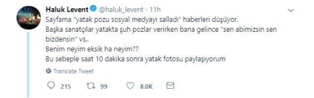 'Benim neyim eksik' dedi yatak fotosu paylaştı! Haluk Levent'tin bu paylaşımı hakkında düşünceleriniz neler?