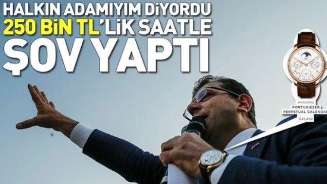 Sayın Ekrem İmamoğlu'nun kolundaki IWC marka saat yandaş basının ilk saldırı malzemesi oldu. Siz ne düşünüyorsunuz?