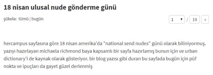 18 Nisan ulusal nude gönderme gününü kutladınız mı?