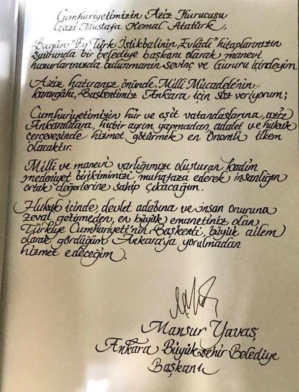 Mansur Yavaş'ın el yazısı der susarım. El yazınız nasıldır? Güzel el yazısı yazan karşı cins etki ve ilgi alanınıza girer mi?