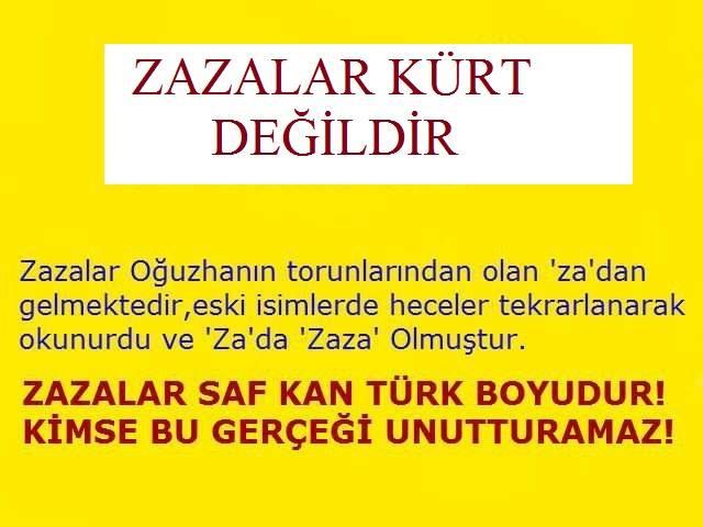 Zazalar Türk mü Kürt mü?