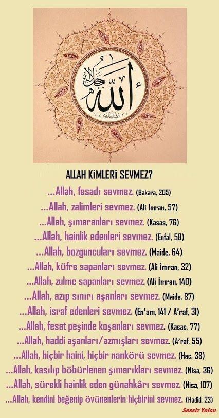 Allah kimleri sevmez?