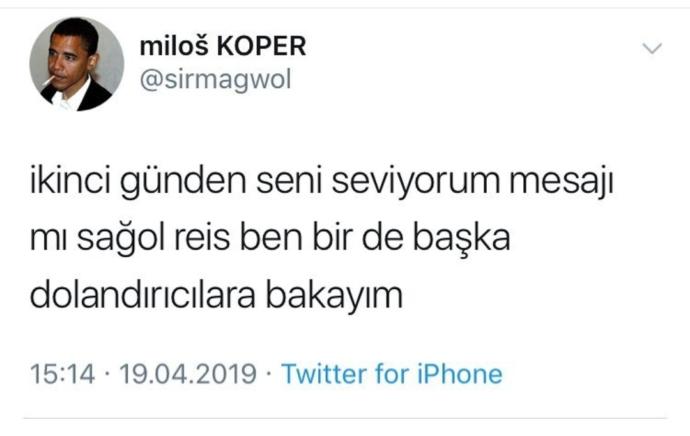 İkinci günde seni seviyorum mesajı atan birine bakış açınız nedir?