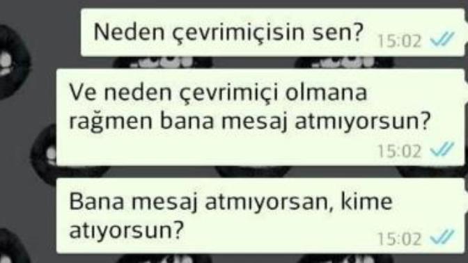 Sevgilinizin Watsapp'ta sürekli çevrimiçi modunda olması, sizin için bir kavga sebebi olur mu?