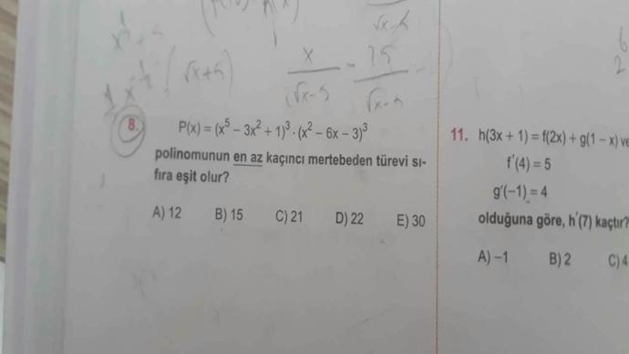 En az kaçıncı mertebeden türevi sıfıra eşit olur? Nasıl çözülür?