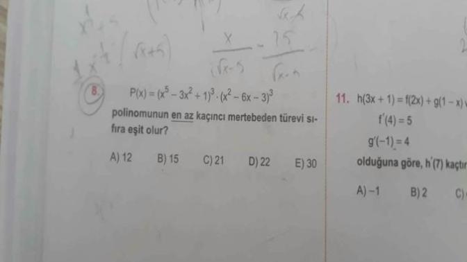 En az kaçıncı mertebeden türevi sıfıra eşit olur? Nasıl çözülür?
