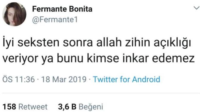Twitter kullanan herkes sevişiyor mu?