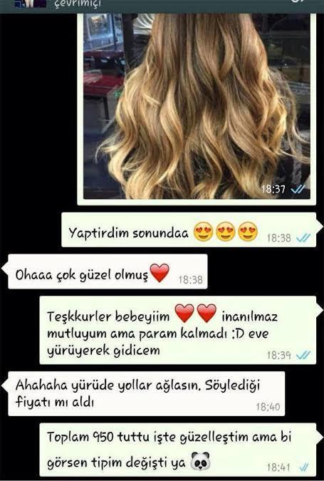 950 liraya saçını boyatan bu kıza, sosyal medyadan büyük tepki gelmişti.