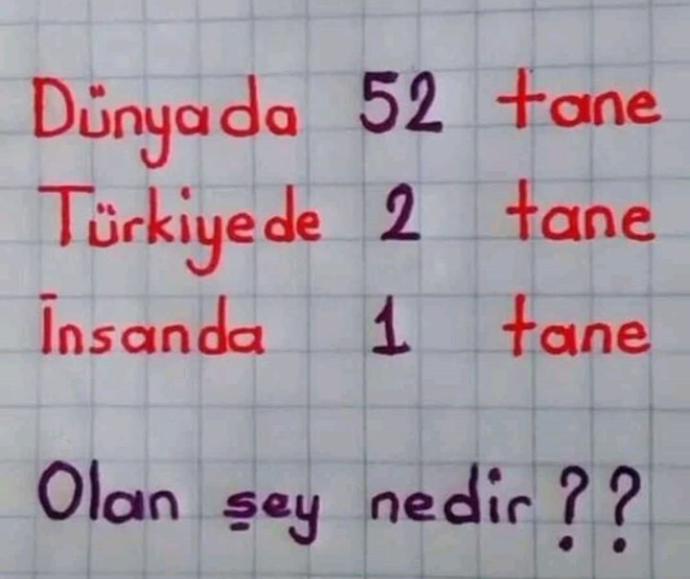 Cevabı bilen varmıı?