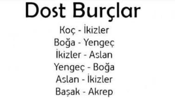En güzel anlaştığınız burç hangisidir?
