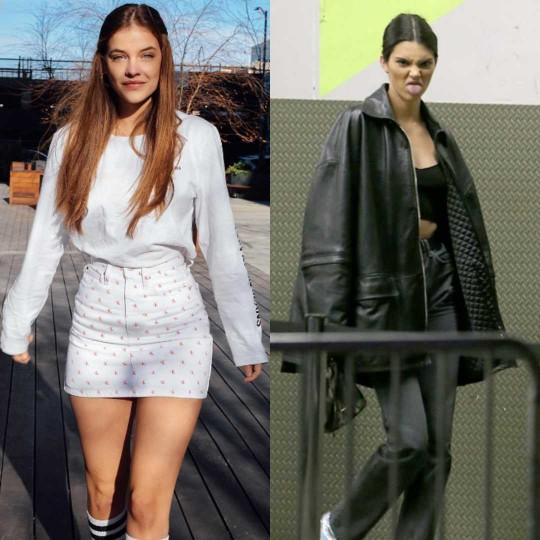 Barbara Palvin ile Kendall Jenner saç baş kavga etse kim yener?
