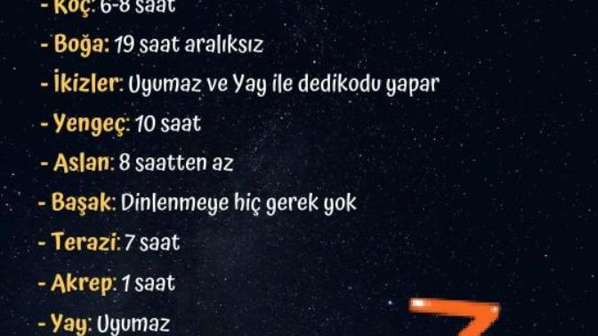 Burcunuza göre kaç saat uykuya ihtiyacınız var?