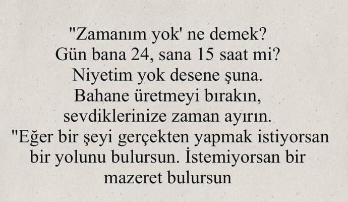 Sevdiklerinize yeteri kadar zaman ayırdığınızı düşünüyor musunuz? Zamanınızı iyi kullanabiliyor musunuz?