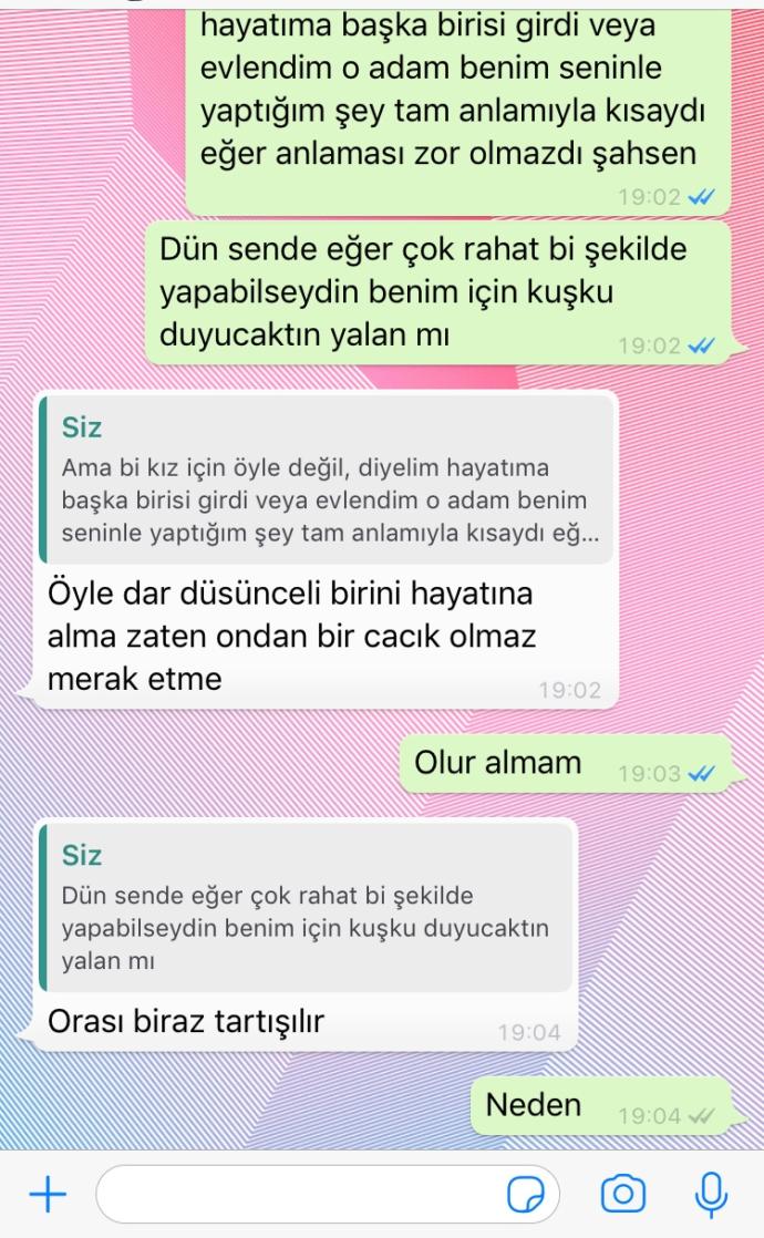 Sizce benimle ilerisini düşünmüyor mu?