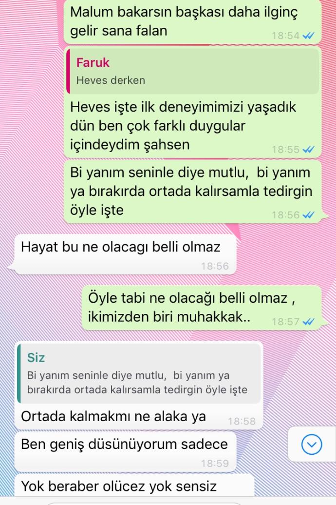 Sizce benimle ilerisini düşünmüyor mu?