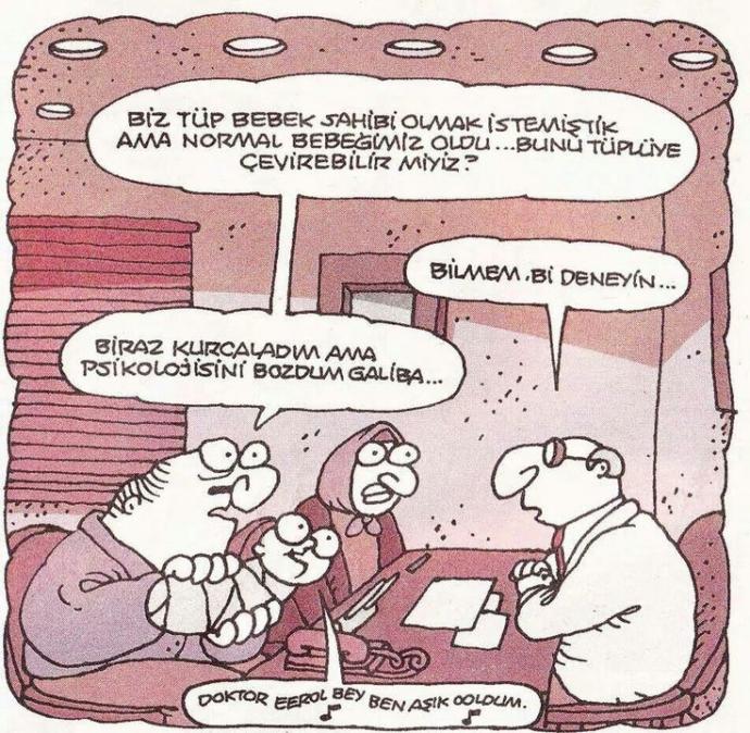 tüp bebek karikatür