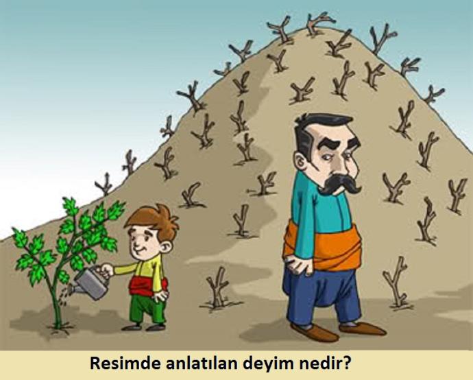 Resimde anlatılan deyim nedir?