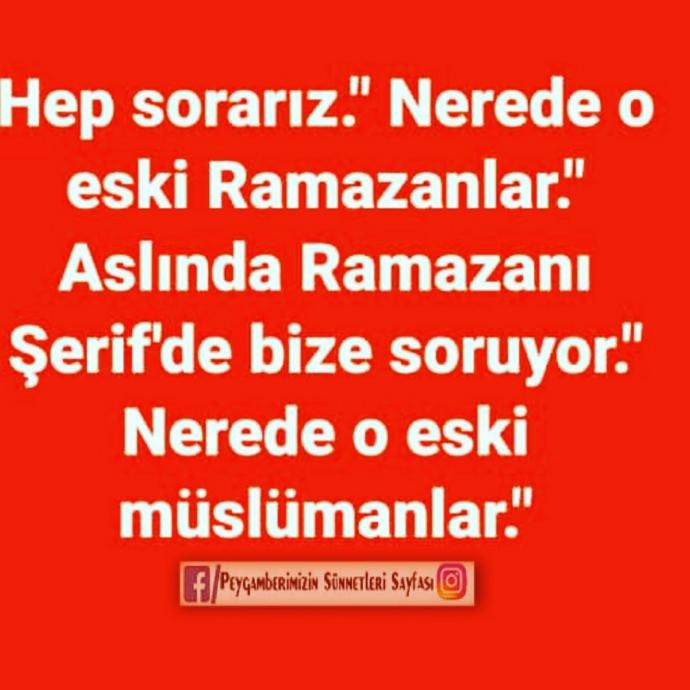 Nerede o eski ramazanlar eksik olan nedir?