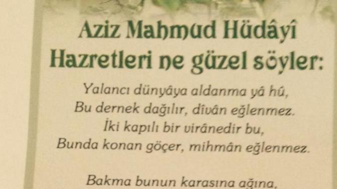 Şu Ramazan Ayında , hüdâî hazretlerinden bir şiir okumak istermisiniz?