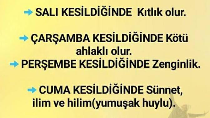 Tırnaklarınızı keserken hangi gün kestiğinize dikkat ediyormusunuz?