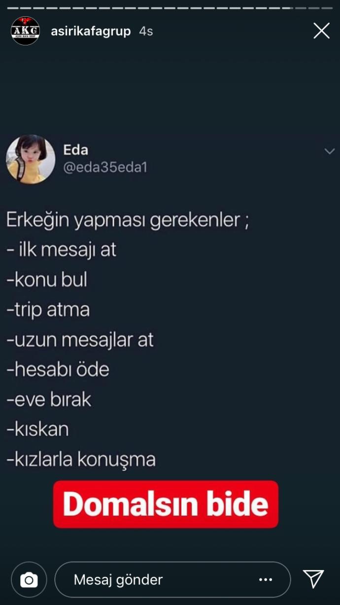 Kızlar erkeklerden çok şey istemiyor musunuz?