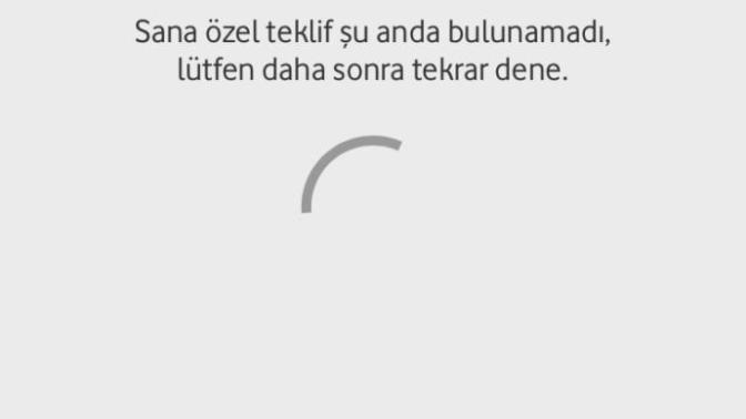 Vodafone yanımda da bana ne var kısmında çark gözükmüyor?