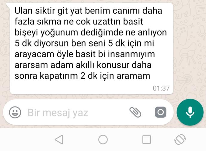 Kızlar böyle bir mesaj alsanız tepkiniz ne olur?