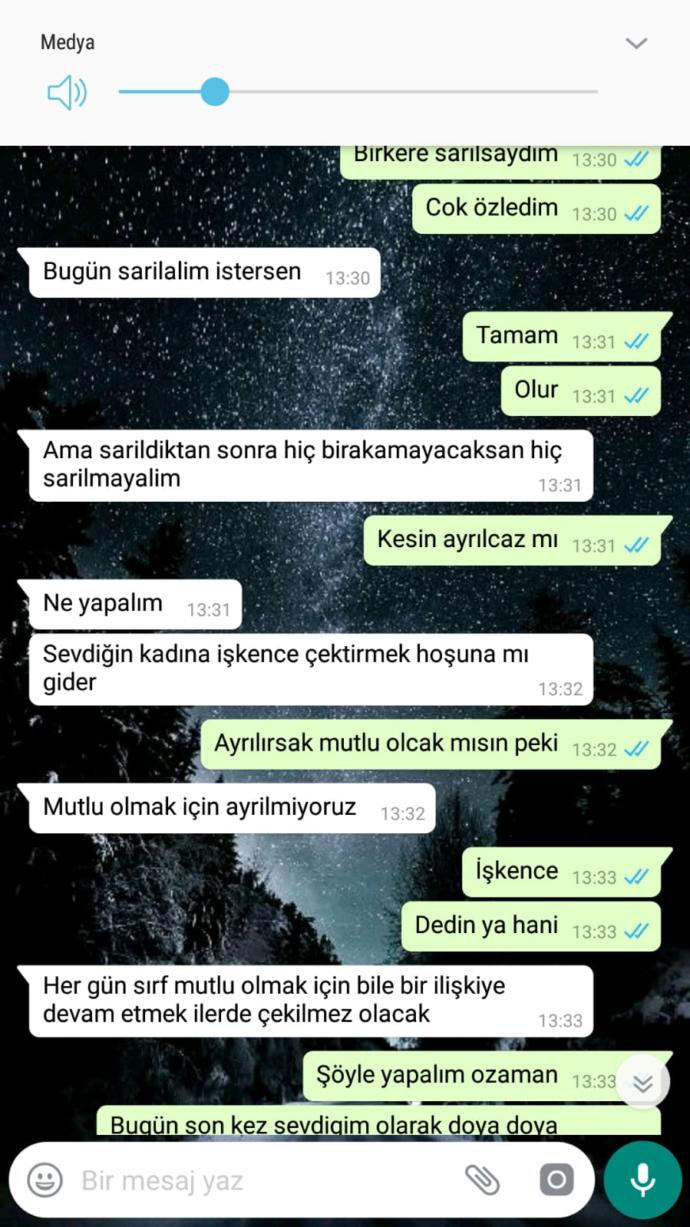 Sevgilim beni sevmedigini söyledi benimle sadece iyi vakit geçirdigi için onu mutlu ettigim icin benleymış mesajlar detayda yardı?