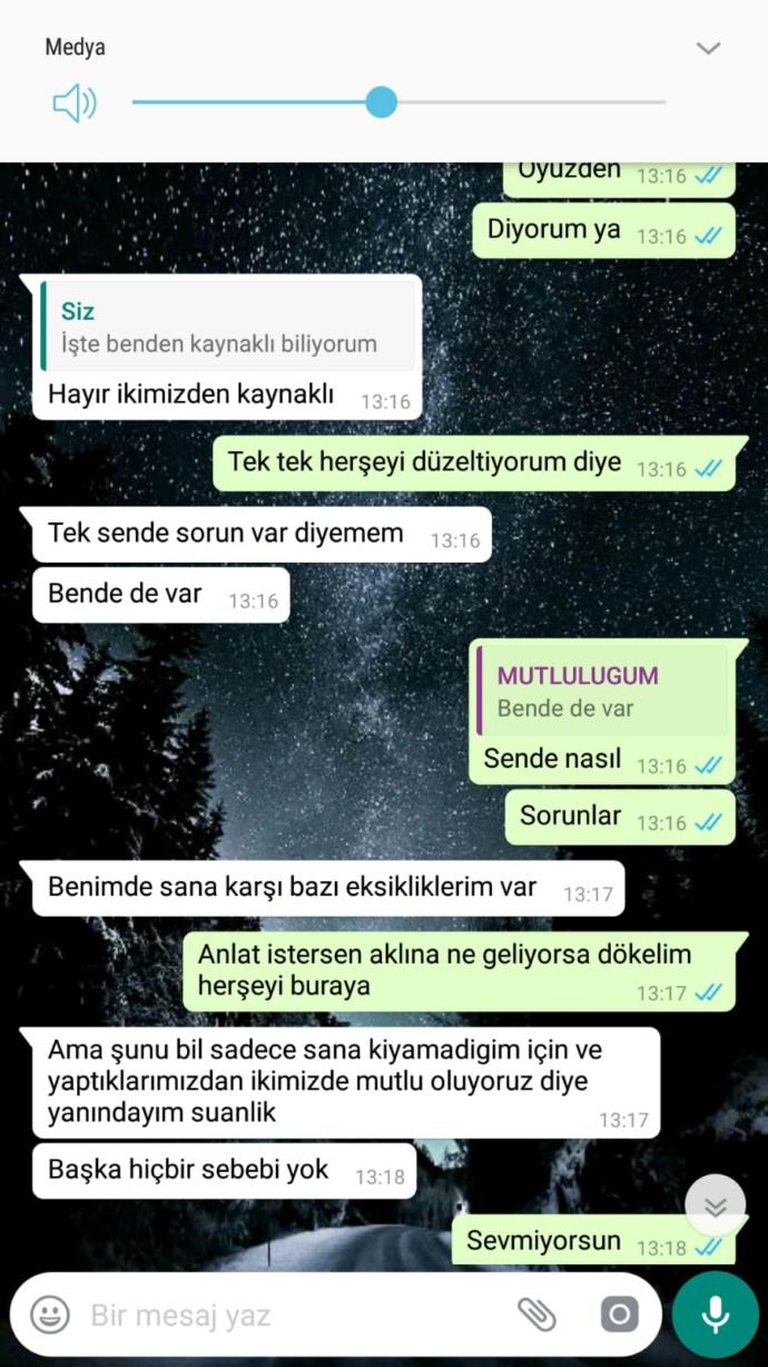 Sevgilim beni sevmedigini söyledi benimle sadece iyi vakit geçirdigi için onu mutlu ettigim icin benleymış mesajlar detayda yardı?