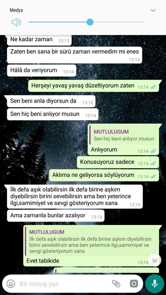 Sevgilim beni sevmedigini söyledi benimle sadece iyi vakit geçirdigi için onu mutlu ettigim icin benleymış mesajlar detayda yardı?