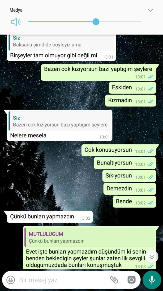 Sevgilim beni sevmedigini söyledi benimle sadece iyi vakit geçirdigi için onu mutlu ettigim icin benleymış mesajlar detayda yardı?